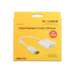 DeLOCK 62600, 0,2 m, DisplayPort, DVI-I, Mâle, Femelle, Or