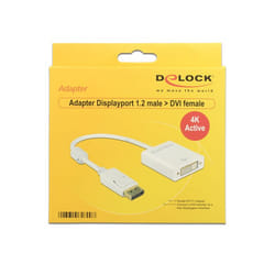 DeLOCK 62600 câble vidéo et adaptateur 0,2 m DisplayPort DVI-I Blanc