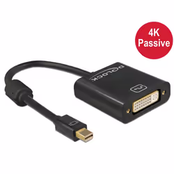 DeLOCK 62605 câble vidéo et adaptateur 0,2 m Mini DisplayPort DVI-I Noir