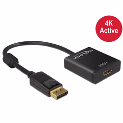 DeLOCK 62607 câble vidéo et adaptateur 0,2 m DisplayPort HDMI Type A (Standard) Noir