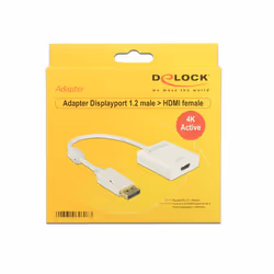 DeLOCK 62608, 0,2 m, DisplayPort, HDMI Type A (Standard), Mâle, Femelle, Or