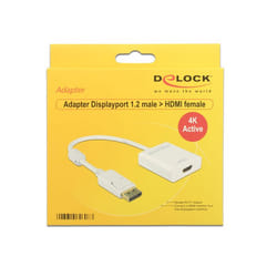 DeLOCK 62608 câble vidéo et adaptateur 0,2 m DisplayPort HDMI Type A (Standard) Blanc