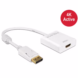 DeLOCK 62608 câble vidéo et adaptateur 0,2 m DisplayPort HDMI Type A (Standard) Blanc
