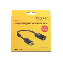 DeLOCK 62609 câble vidéo et adaptateur 0,2 m DisplayPort HDMI Noir