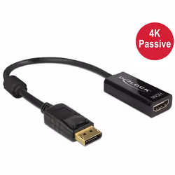DeLOCK 62609 câble vidéo et adaptateur 0,2 m DisplayPort HDMI Noir