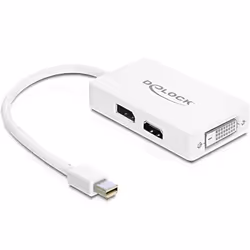 DeLOCK 0.16m DisplayPort/VGA + HDMI + DVI, 0,16 m, Mini DisplayPort, VGA (D-Sub)+ HDMI + DVI, Mâle, Femelle, 1920 x 1200 pixe ...