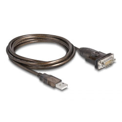 DeLOCK 62645 câble Série Noir 1,5 m USB Type-A DB-9