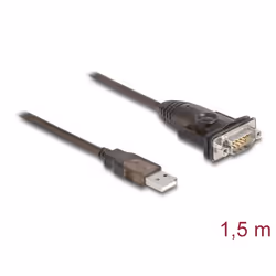 DeLOCK 62645 câble Série Noir 1,5 m USB Type-A DB-9