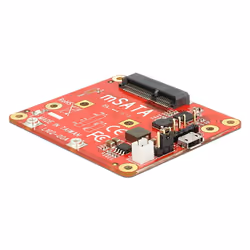 DeLOCK 62648, Micro-USB, mSATA, Noir, Rouge, 6 Gbit/s, 65 mm, 56 mm