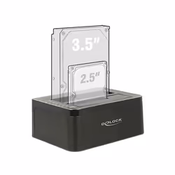 DeLOCK 62661 Station d'accueil de disques de stockage USB 3.2 Gen 1 (3.1 Gen 1) Type-B Noir - Vue supplémentaire 4