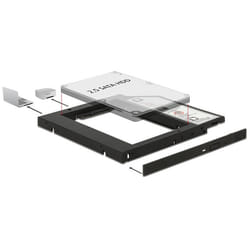 DeLOCK 62669 Obturateur de baie de lecteur 13,3 cm (5.25") Panneau de façade Noir