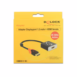 DeLOCK 62734 câble vidéo et adaptateur 0,2 m DisplayPort HDMI Type A (Standard) Noir