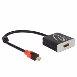 DeLOCK 62735, 0,2 m, Mini DisplayPort, HDMI Type A (Standard), Mâle, Femelle, Or