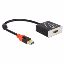 DeLOCK 62736, 0,2 m, USB Type-A, HDMI, Mâle, Femelle, Or