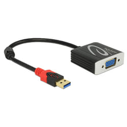 DeLOCK 62738 câble vidéo et adaptateur 0,2 m VGA (D-Sub) Noir