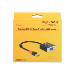 DeLOCK 62738 câble vidéo et adaptateur 0,2 m VGA (D-Sub) Noir
