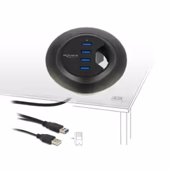 DeLOCK 62868 hub & concentrateur USB 3.2 Gen 1 (3.1 Gen 1) Type-A 5000 Mbit/s Noir - Vue supplémentaire 4