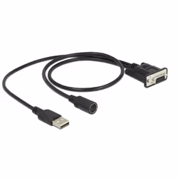 Navilock 62907, DB9, MD6 + USB A, Noir, 1 pièce(s), Taïwan