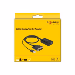 DeLOCK 63189 câble vidéo et adaptateur 0,5 m DVI DisplayPort Noir