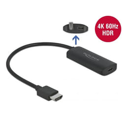 DeLOCK 63251 câble vidéo et adaptateur HDMI Type A (Standard) USB Type-C Noir