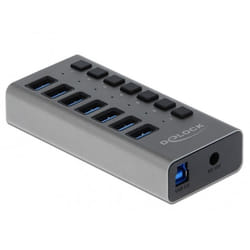 DeLOCK 63669 hub & concentrateur USB 3.2 Gen 1 (3.1 Gen 1) Type-B 5000 Mbit/s Gris
