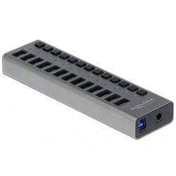 DeLOCK 63738 hub & concentrateur USB 3.2 Gen 1 (3.1 Gen 1) Type-B 5000 Mbit/s Gris