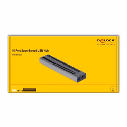 DeLOCK 63739 hub & concentrateur USB 2.0 Type-B 5000 Mbit/s Gris