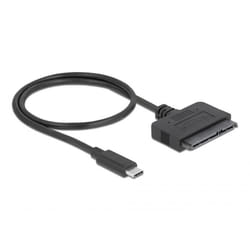 DeLOCK 63803 changeur de genre de câble USB C 22-pin SATA Noir