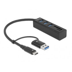 DeLOCK 63859 station d'accueil USB 3.2 Gen 1 (3.1 Gen 1) Type-A + Type-C