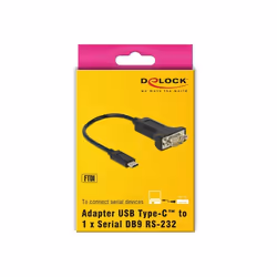DeLOCK 63908 câble Série Noir 0,15 m DB-9