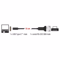 DeLOCK 63908 câble Série Noir 0,15 m DB-9