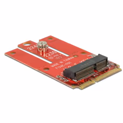 DeLOCK 63909, Mini PCI Express, M.2, Hauteur totale, Rouge, Windows 10, Windows 7, Windows 8, Windows 8.1, 30 mm