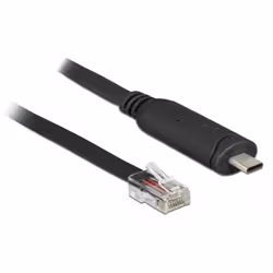 DeLOCK 63912, Noir, 2 m, USB Type-C, RJ45, Mâle, Mâle