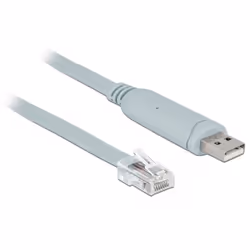 DeLOCK 63920, Gris, 0,5 m, USB 2.0 Type-A, RJ45, Mâle, Mâle