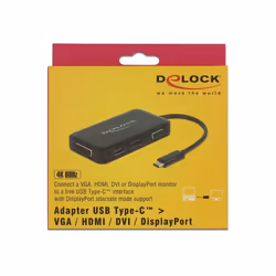 DeLOCK 63929 station d'accueil USB 2.0 Type-C Noir