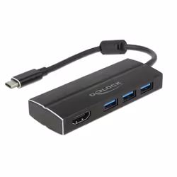 DeLOCK 63931, USB 3.2 Gen 1 (3.1 Gen 1) Type-C, Noir, USB 3.2 Gen 1 (3.1 Gen 1) Type-A, Aluminium, Métal, Android, Windows Ph ...