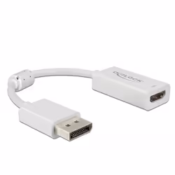DeLOCK 63936, 0,1 m, DisplayPort, HDMI, Mâle, Femelle, Droit
