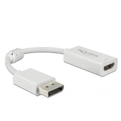 DeLOCK 63936 câble vidéo et adaptateur 0,1 m DisplayPort HDMI Blanc