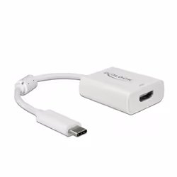 DeLOCK 63937, 0,1 m, USB Type-C, HDMI, Mâle, Femelle, Droit