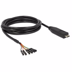 DeLOCK 63946, Noir, 2 m, USB 2.0 Type-C, 6 x Pin pin header separate, Chine, 1 pièce(s)