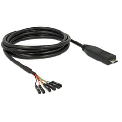DeLOCK 63946 câble Série Noir 2 m USB 2.0 Type-C 6 x Pin pin header separate