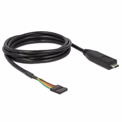 DeLOCK 63947, Noir, 2 m, USB 2.0 Type-C, 6 pin pin header pitch: 2.54 mm, Chine, 1 pièce(s)