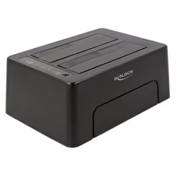 DeLOCK 63957, HDD, SSD, Série ATA III, 2.5,3.5", USB 3.2 Gen 2 (3.1 Gen 2) Type-C, 6 Gbit/s, Noir