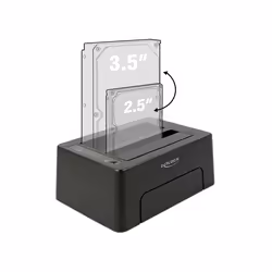 DeLOCK 63957 Station d'accueil de disques de stockage USB 3.2 Gen 2 (3.1 Gen 2) Type-C Noir - Vue supplémentaire 4
