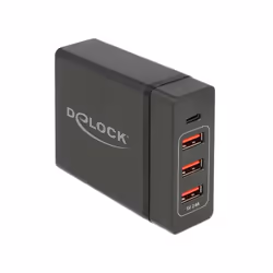 DeLOCK USB-Wandladegerät 63974, Intérieure, Secteur, 20 V, 1,2 m, Noir