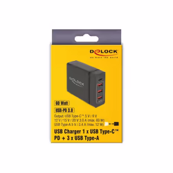 DeLOCK USB-Wandladegerät 63974 Universel Noir Secteur Intérieure - Vue supplémentaire 5