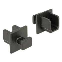 DeLOCK 64010 protection de sécurité pour prise Noir 10 pièce(s)