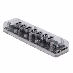 DeLOCK 64088, USB 3.2 Gen 1 (3.1 Gen 1) Micro-B, USB 3.2 Gen 1 (3.1 Gen 1) Type-A, 5000 Mbit/s, Transparent, 35 mm, 135 mm
