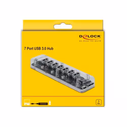 DeLOCK 64088 hub & concentrateur USB 3.2 Gen 1 (3.1 Gen 1) Micro-B 5000 Mbit/s Transparent