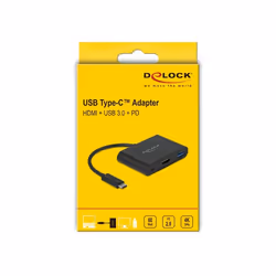 DeLOCK 64091 station d'accueil USB 3.2 Gen 1 (3.1 Gen 1) Type-C Noir